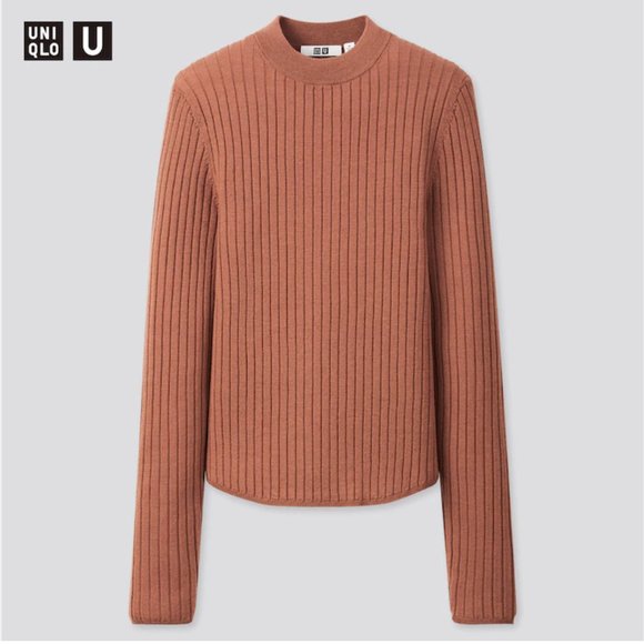 Uniqlo U Extra Fine Merino Wide Ribbed Crew Neck Sweater - Picture 4 of 6